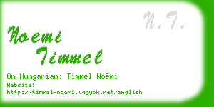 noemi timmel business card